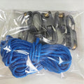 Tensores de cuerda para camping, juego de 6 con cordones reflectantes