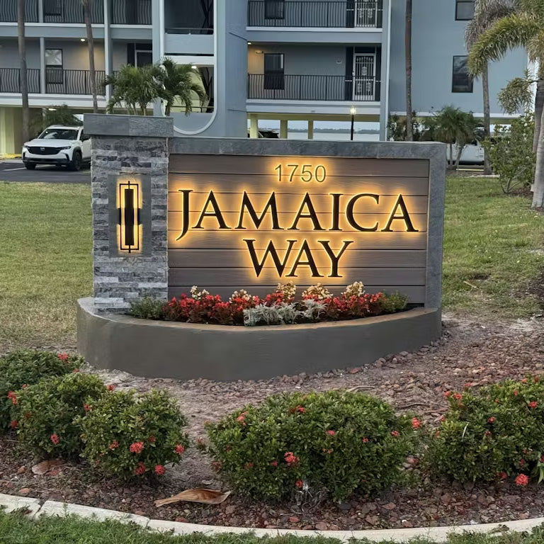 Custom Backlit LED House Numbers for Outdoor Use