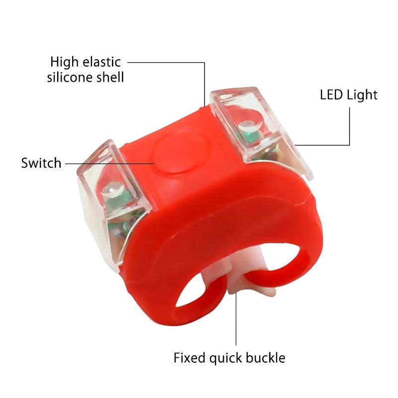 Silicone Lights Cycling Bike Accessories Mountain Bike Tail Lights Bicycle Decorative Lights