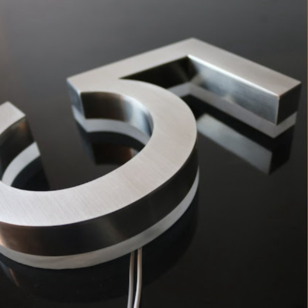 Custom Backlit LED House Numbers for Outdoor Use