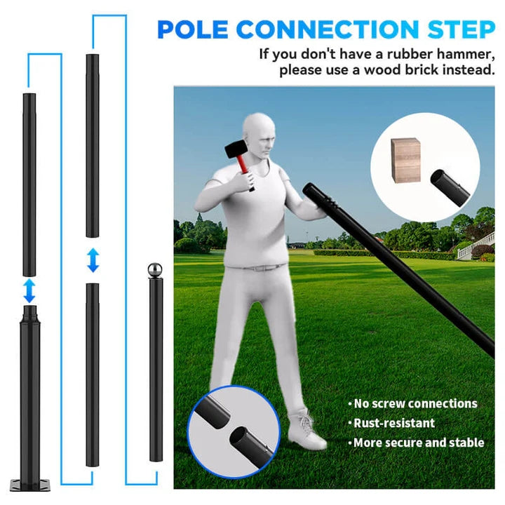 1400W Solar Street Light with Pole – 30,000 Lumens