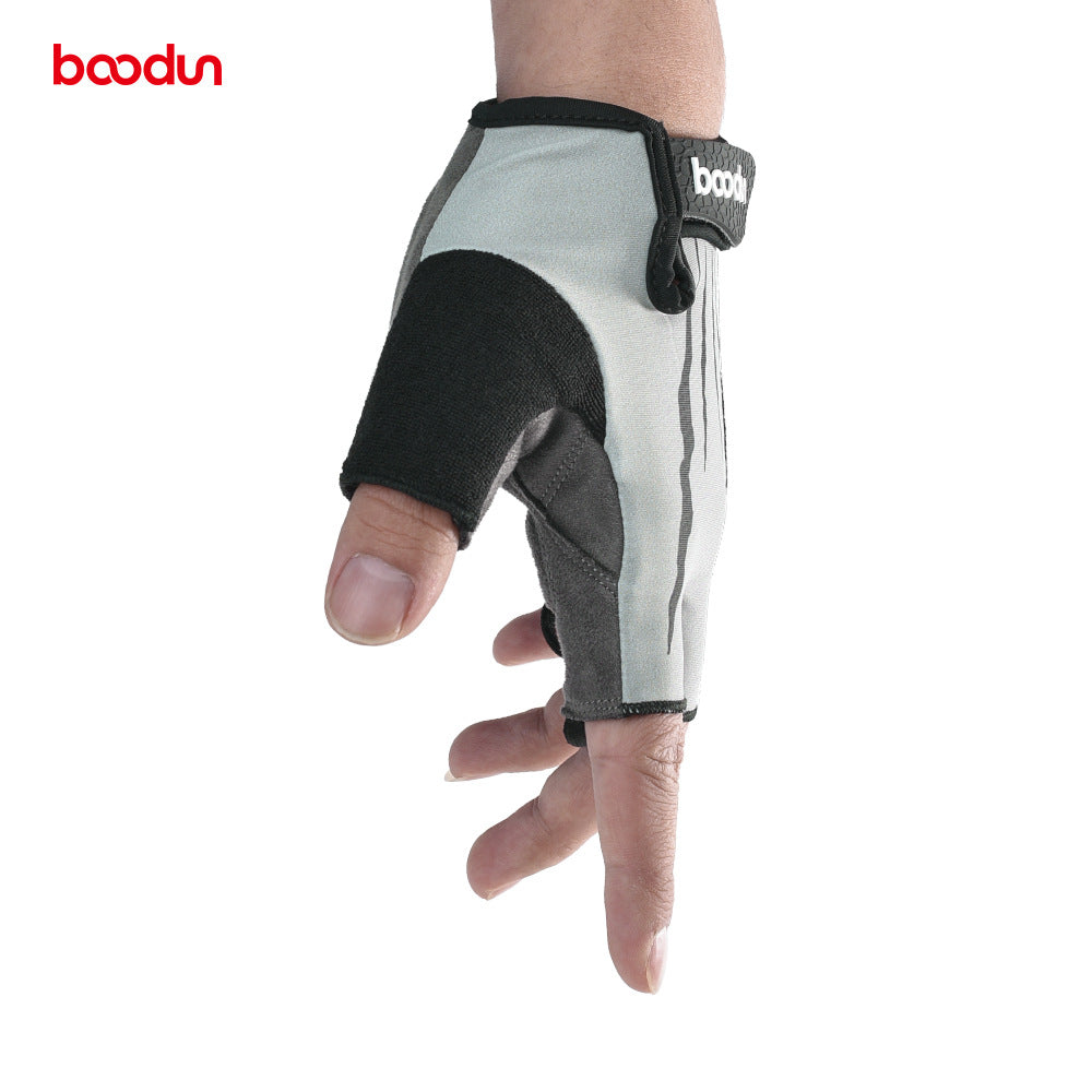 Spring And Summer New Shock-Absorbing Half-Finger Cycling Gloves Lycra Mesh Stitching Outdoor Cycling Gloves