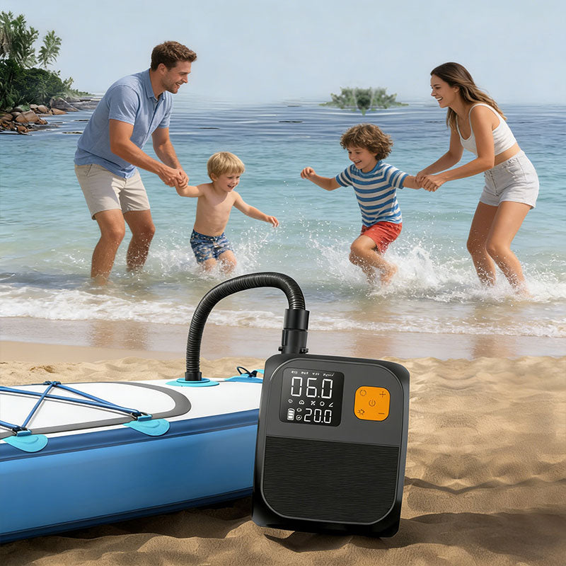 Inflador eléctrico de dos etapas para kayaks | 8000 mAh, 25 PSI