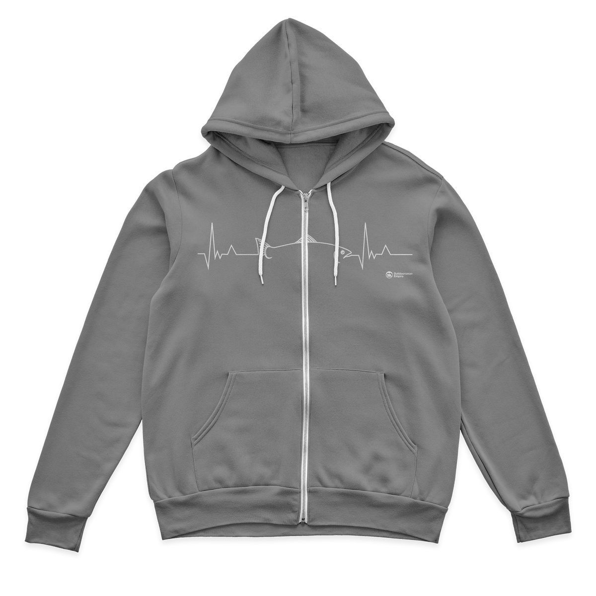 Fishing Cardiogram Zip Hoodie