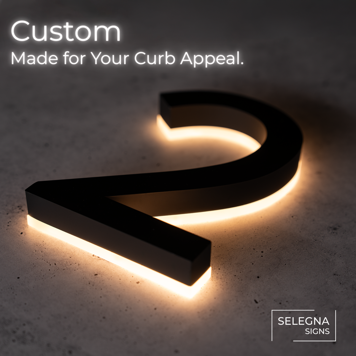 Custom Backlit LED House Numbers for Outdoor Use