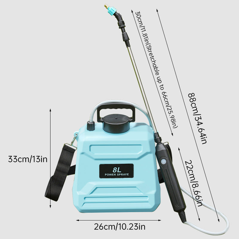 Pulverizador eléctrico recargable de 8 L para jardín