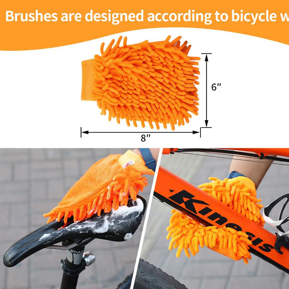 8 PCS Bike Chain Cleaner Clean Machine Brushes Cycling Cleaning Kit Bicycle Brush Maintenance Tool for Mountain, Road, City, BMX