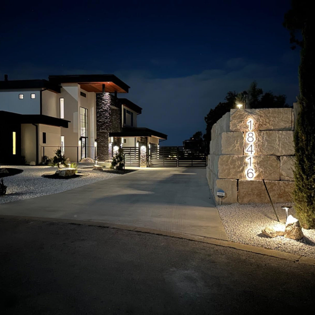 Custom Backlit LED House Numbers for Outdoor Use
