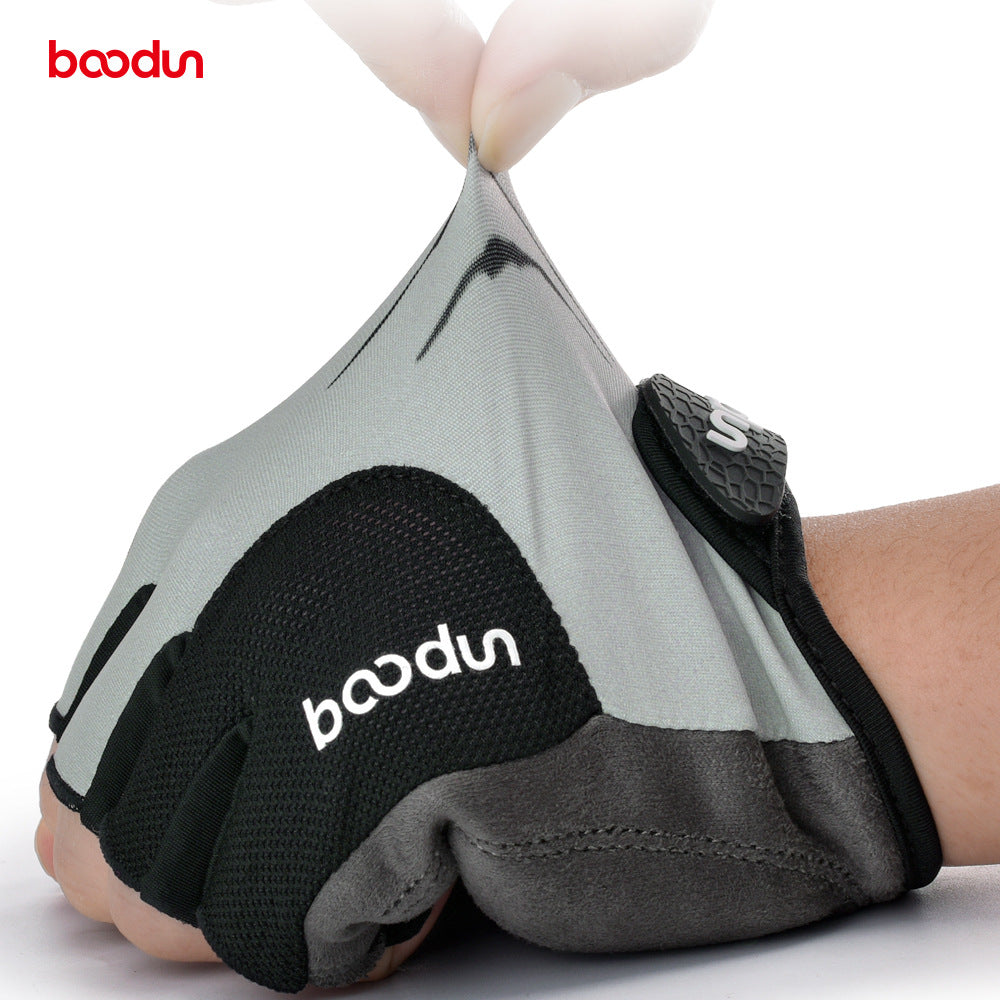 Spring And Summer New Shock-Absorbing Half-Finger Cycling Gloves Lycra Mesh Stitching Outdoor Cycling Gloves