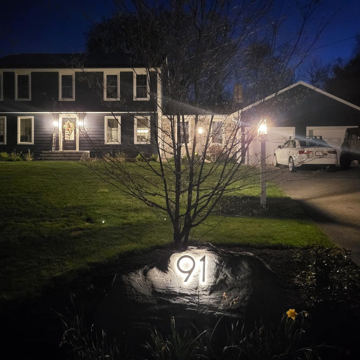 Custom Backlit LED House Numbers for Outdoor Use