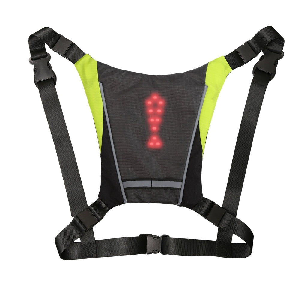 Cycling LED Signal Vest Bike Safety Wireless Turn Signal Light Riding Running Lighting Vest Safety Reflective Warning Vests