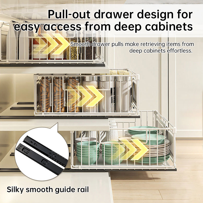 Organizador extraíble para gabinete de cocina, ajustable de 33 a 49 cm