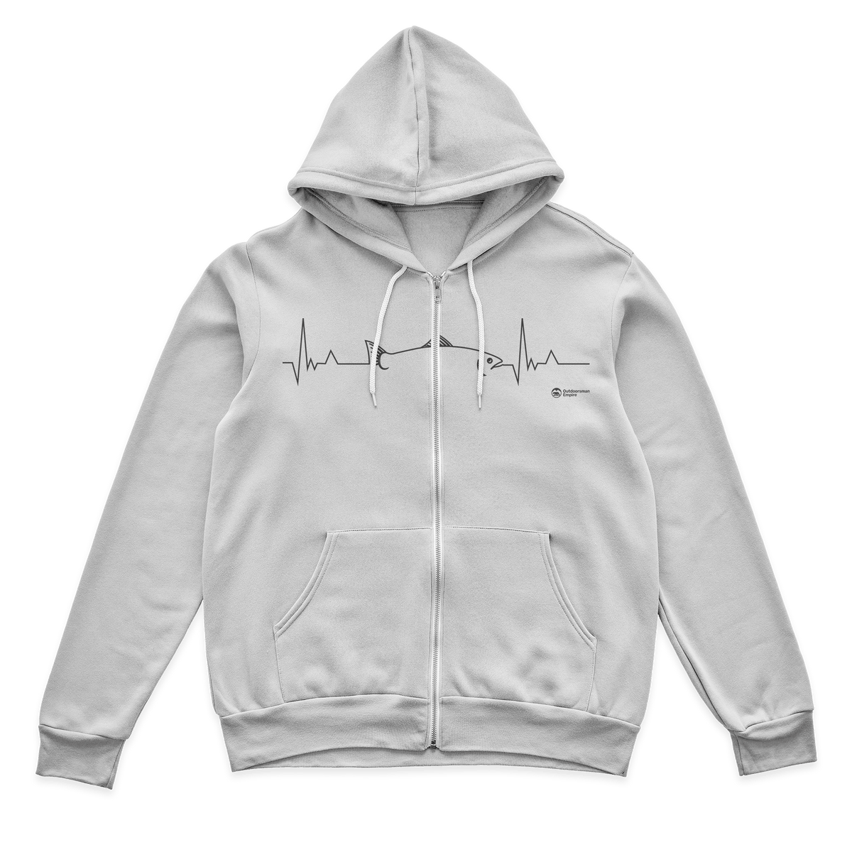 Fishing Cardiogram Zip Hoodie