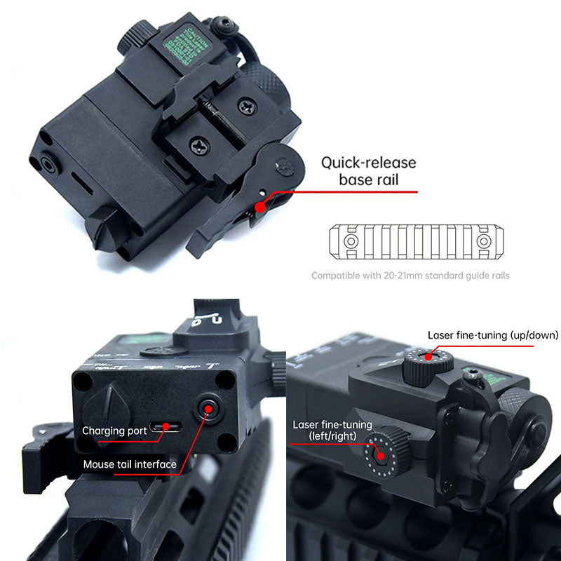 MINI-A2 PEQ15 Laser & IR Tactical Light - 20MM Picatinny Rail Mount, Red/Green Sight for M300/M600