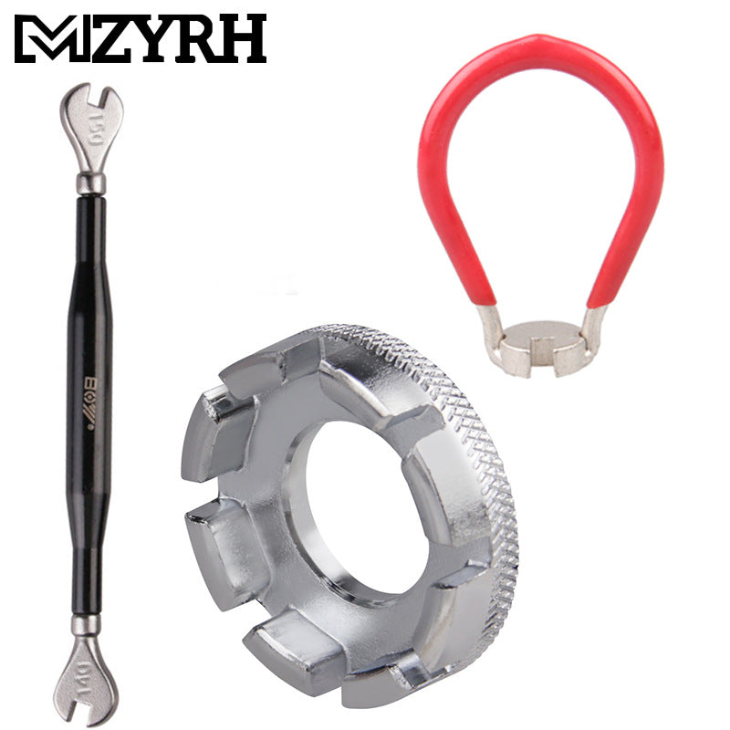 8-Port Chrome-Molybdenum Steel Mountain Bike Spoke Wrench Wheel Set Wire Adjustment Tool Set