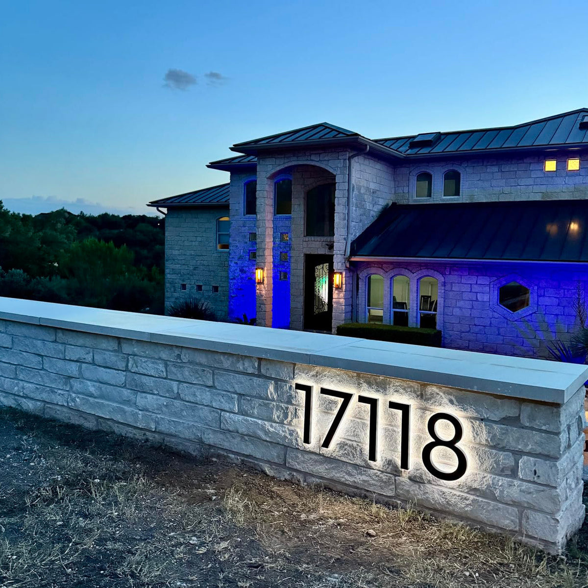 Custom Backlit LED House Numbers for Outdoor Use