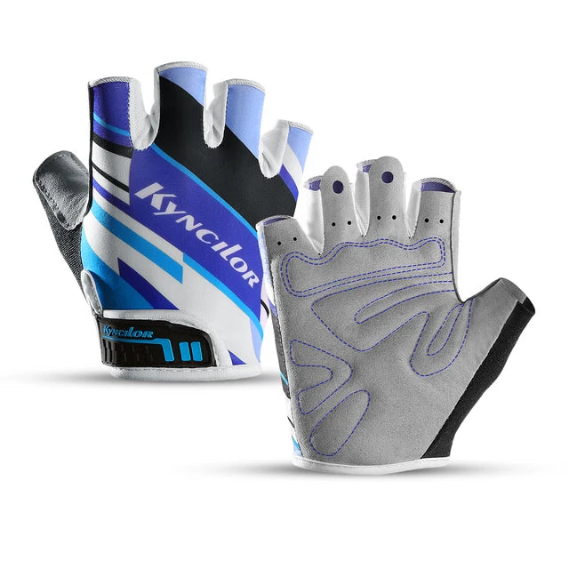 Outdoor cycling half finger gloves men's and women's sports fitness breathable Lycra short finger cycling gloves