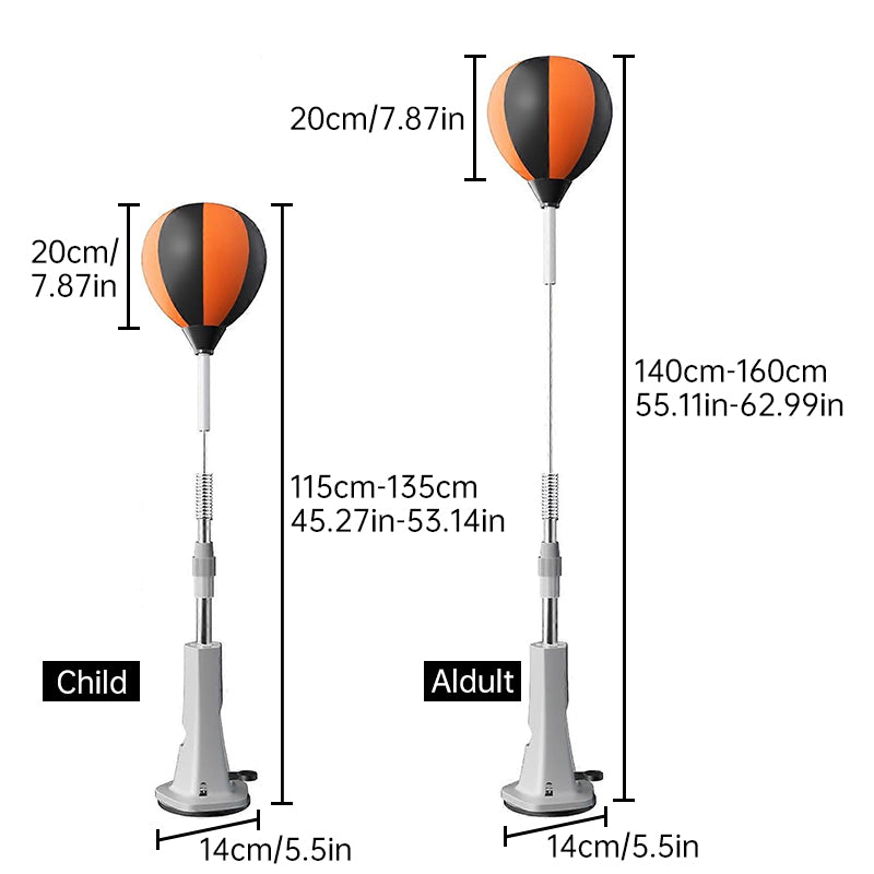 Pera de boxeo de pie con altura ajustable de 115 a 170 cm