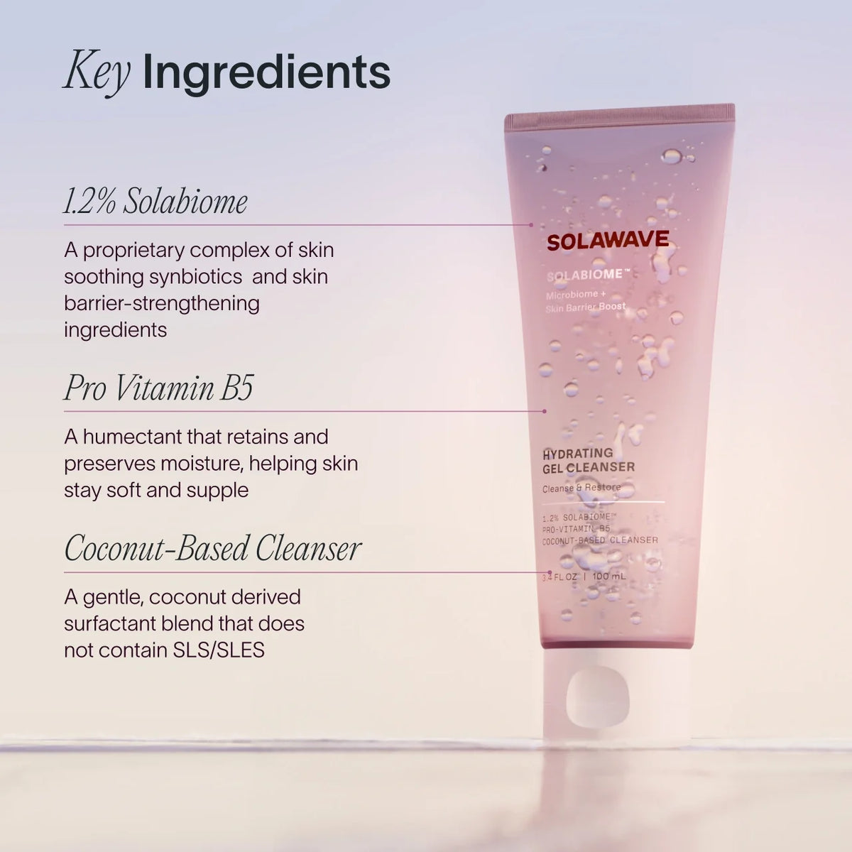 Solawave Solabiome Pre- & Probiotic Hydrating Gel Cleanser