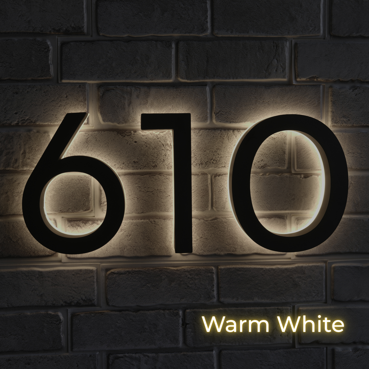 Custom Backlit LED House Numbers for Outdoor Use