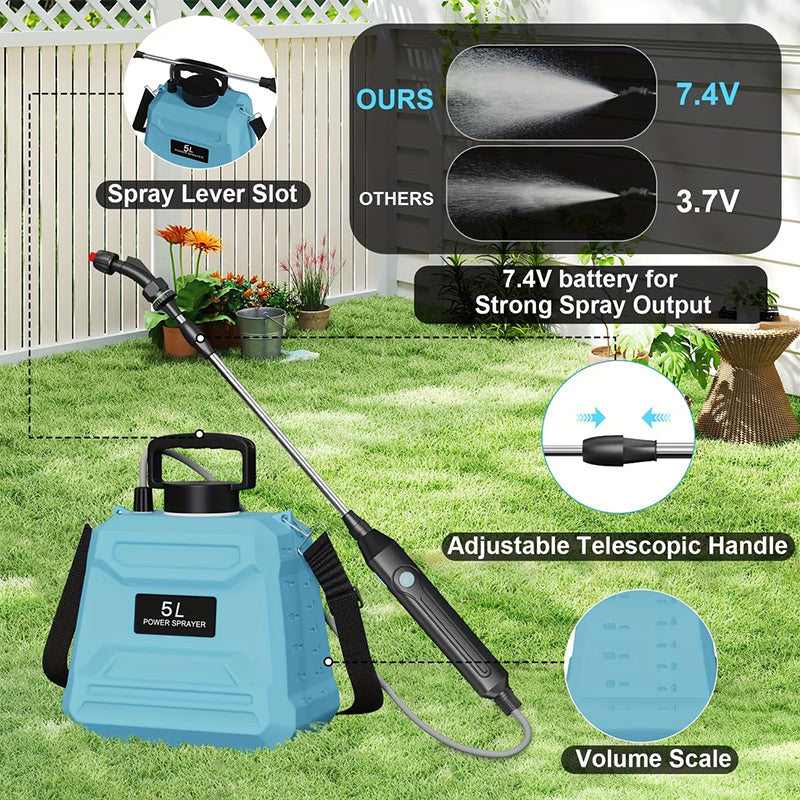 Pulverizador eléctrico recargable de 8 L para jardín