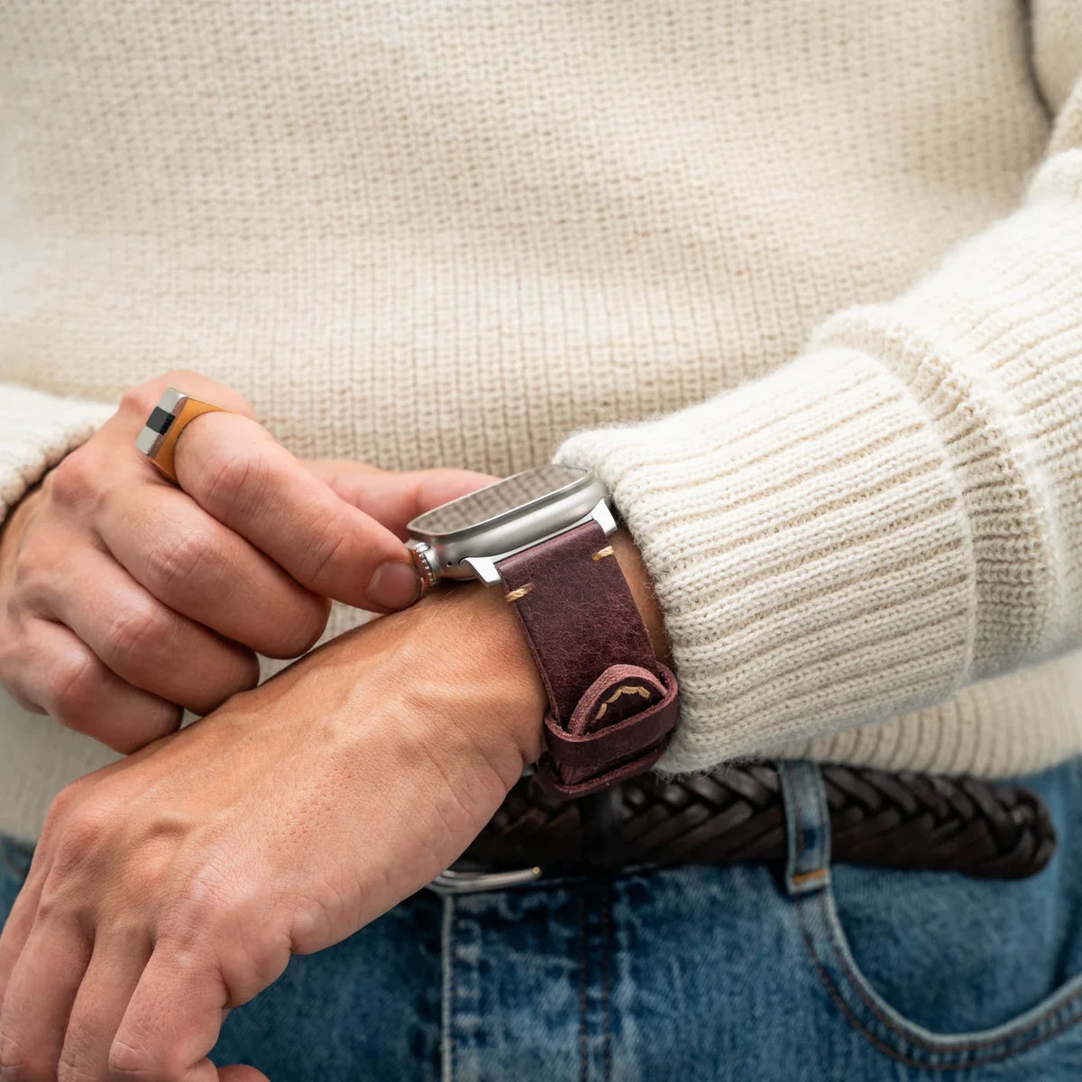 Correa de cuero R01 para Apple Watch | Robust