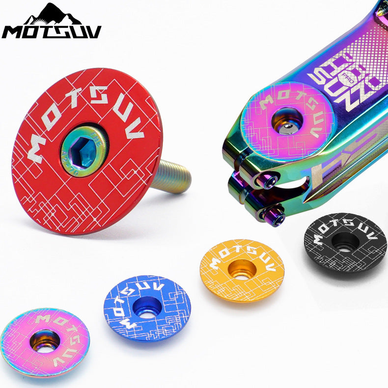 MOTSUV Bicycle Bowl Group Cover Mountain Bike Head Aluminum Alloy Handle Cover Road Bike Front Fork Sunflower Cover