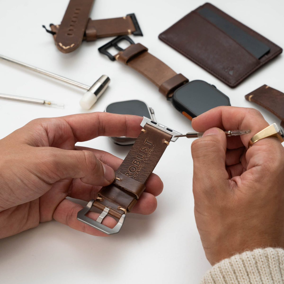 Correa de cuero R01 para Apple Watch | Robust