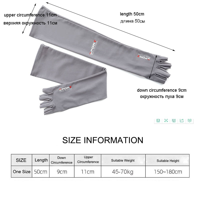 Cool Men Women Arm Sleeve Gloves Running Cycling Sleeves Fishing Bike Sport Protective Arm Warmers UV Protection Cover FA01
