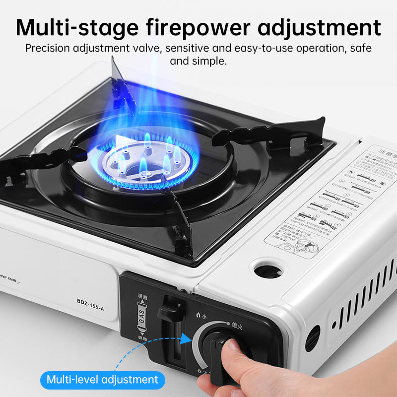 Estufa portátil de gas para camping de 2,2 kW con estuche