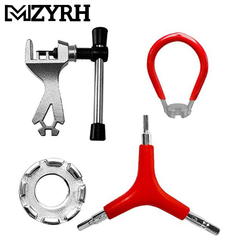 8-Port Chrome-Molybdenum Steel Mountain Bike Spoke Wrench Wheel Set Wire Adjustment Tool Set