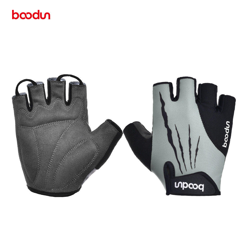 Spring And Summer New Shock-Absorbing Half-Finger Cycling Gloves Lycra Mesh Stitching Outdoor Cycling Gloves