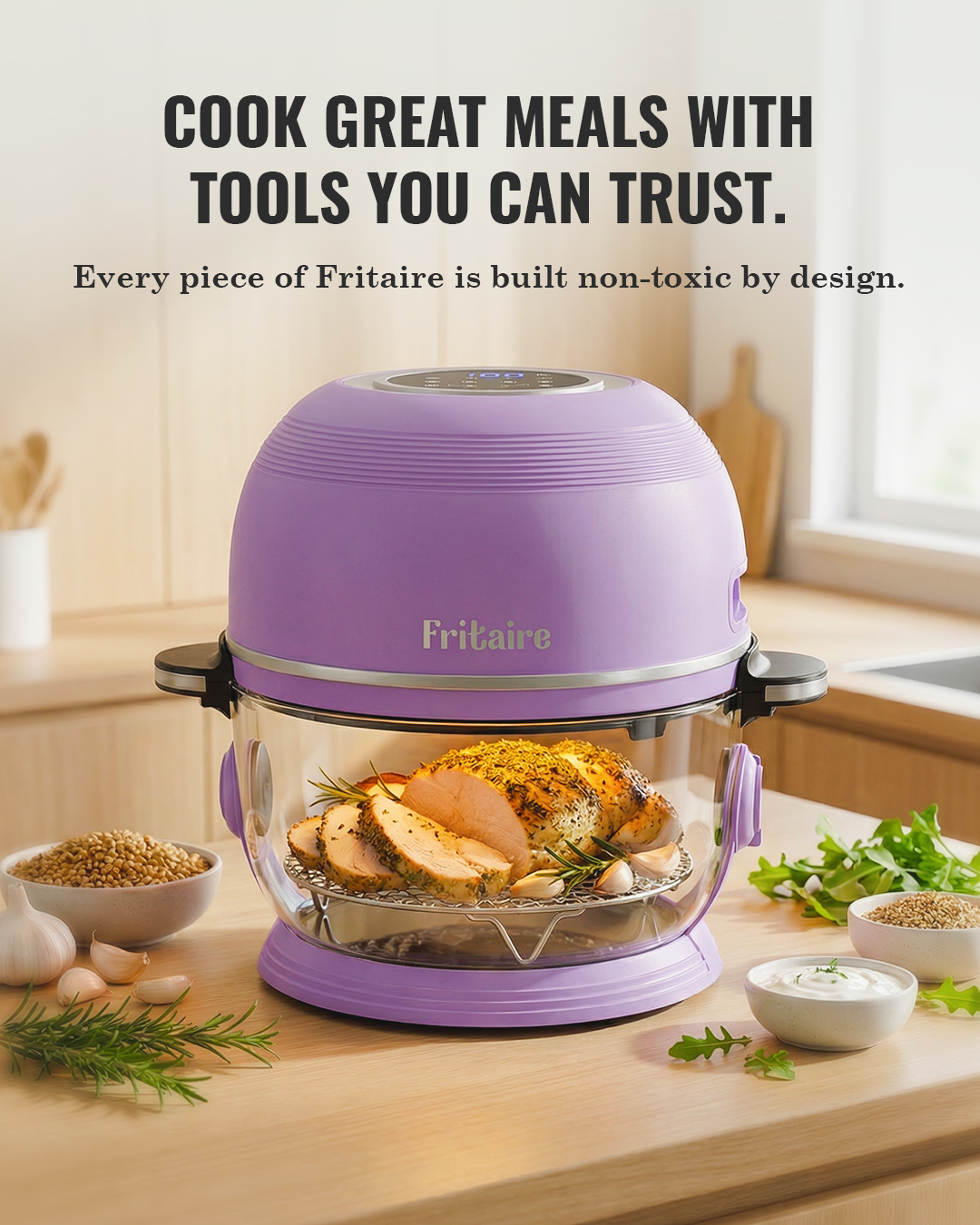 Fritaire Self-Cleaning Air Fryer – Sage Green