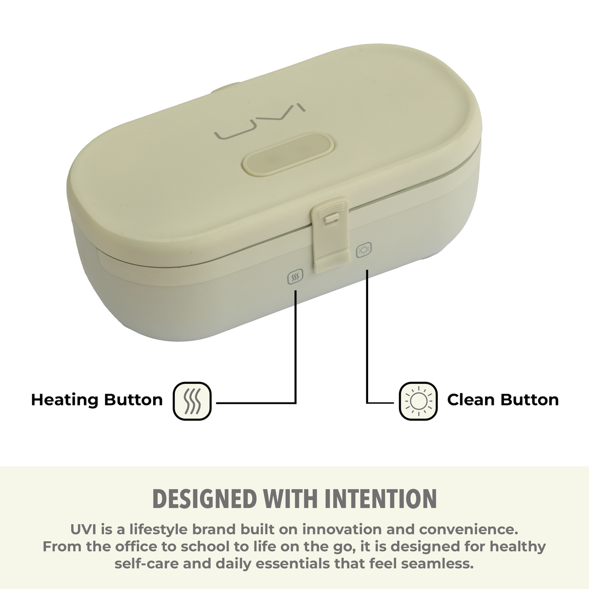UVI Plus Self-Heating Lunch Box with USB-C Cord & UV Light