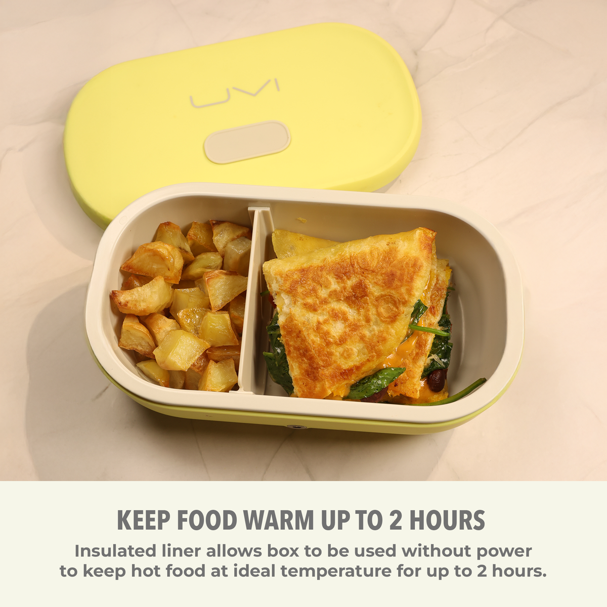 UVI Plus Self-Heating Lunch Box with USB-C Cord & UV Light
