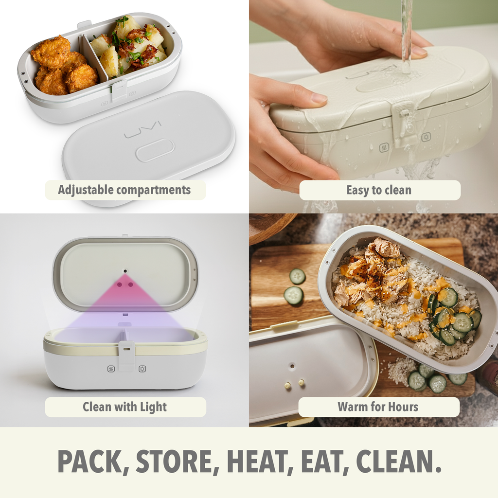 UVI Plus Self-Heating Lunch Box with USB-C Cord & UV Light