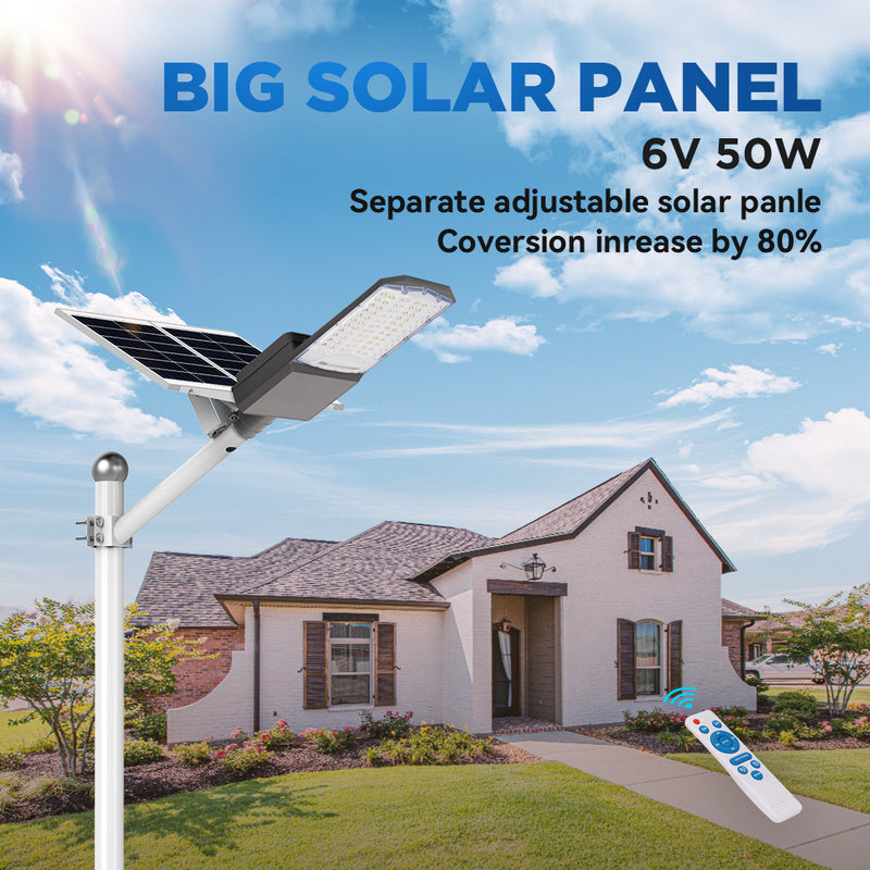 1400W Solar Street Light with Pole – 30,000 Lumens