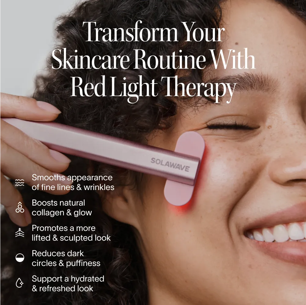 Solawave 4-in-1 Red Light Therapy Wand & LightBoost Serum Kit