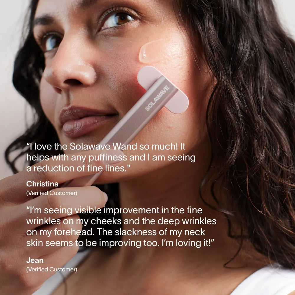 Solawave 4-in-1 Red Light Therapy Wand & LightBoost Serum Kit