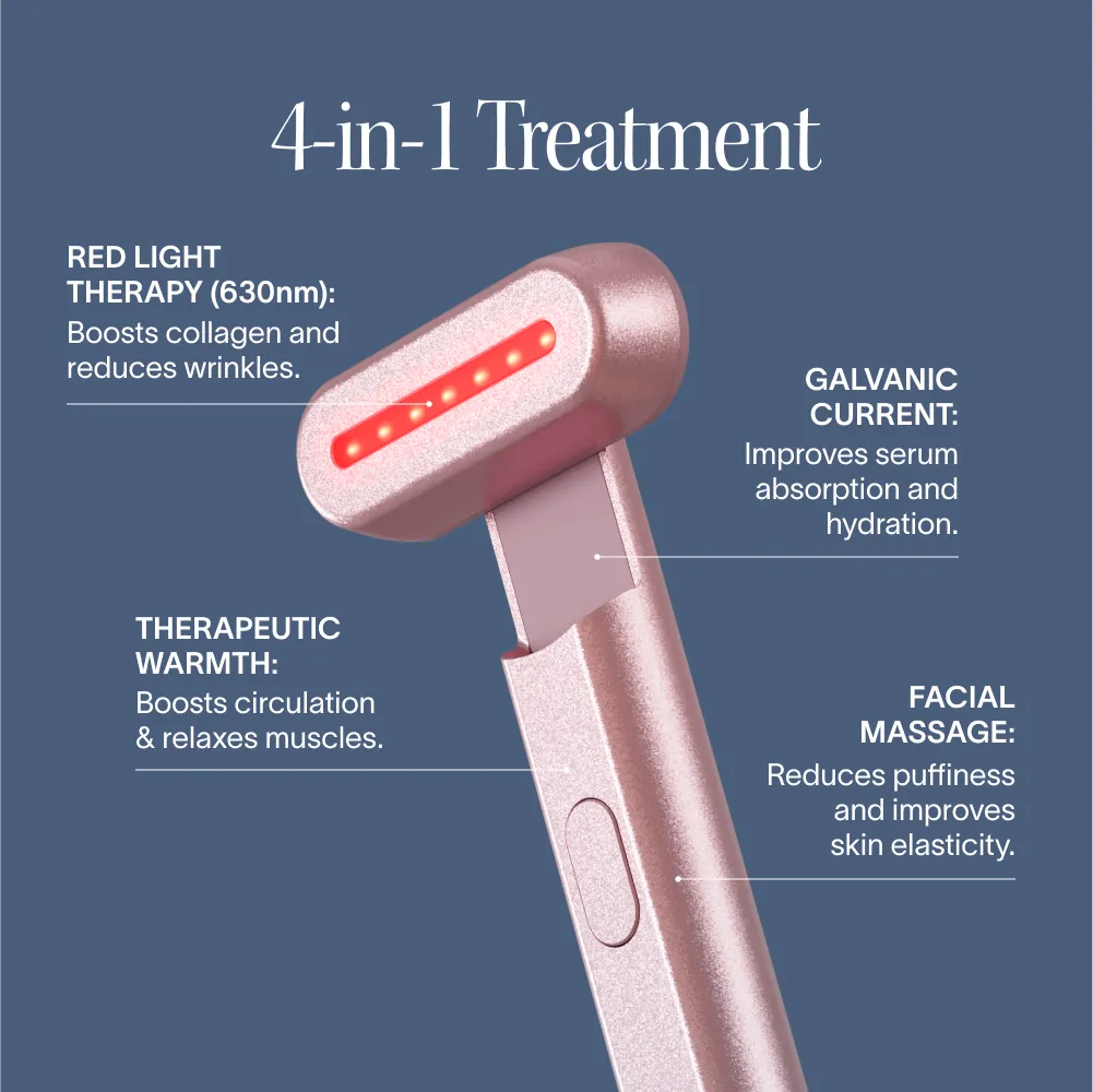 Solawave 4-in-1 Red Light Therapy Wand & LightBoost Serum Kit
