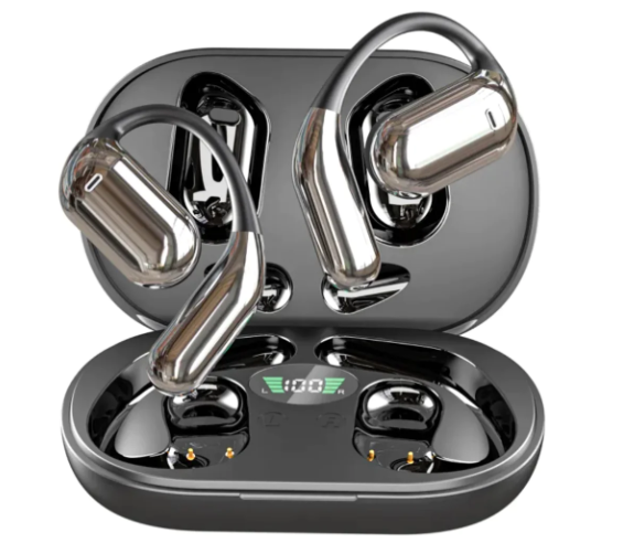 Ear-Mounted Bluetooth Headset with LED Display (One Set)