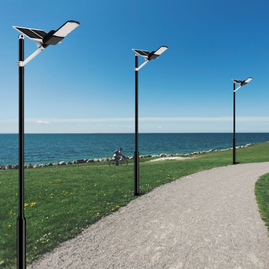 1400W Solar Street Light with Pole – 30,000 Lumens