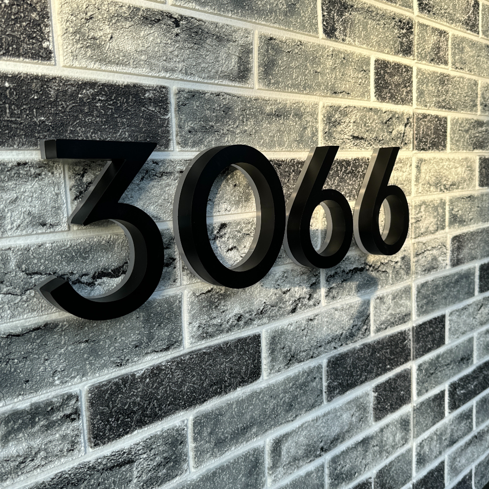 Custom Backlit LED House Numbers for Outdoor Use