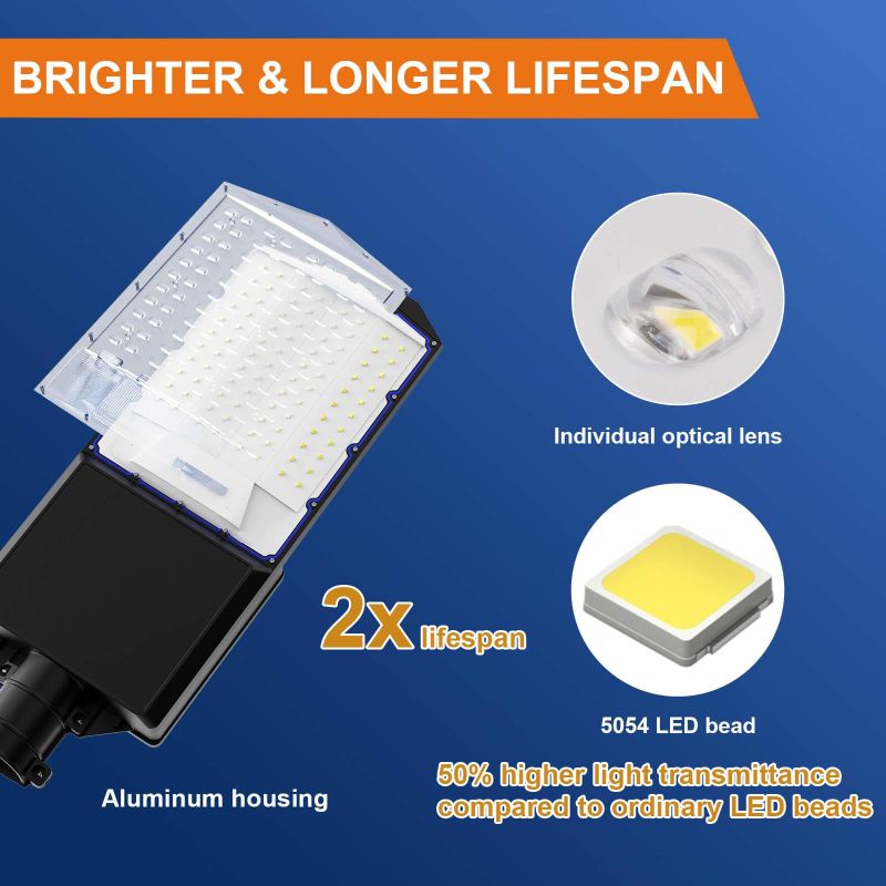1400W Solar Street Light with Pole – 30,000 Lumens