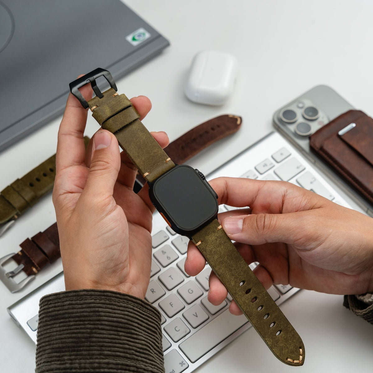 Correa de cuero R01 para Apple Watch | Robust