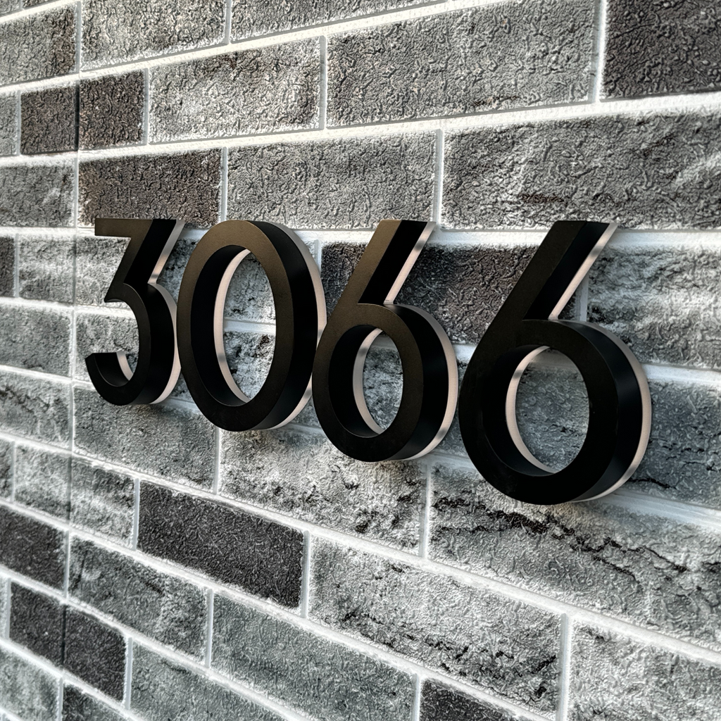Custom Backlit LED House Numbers for Outdoor Use
