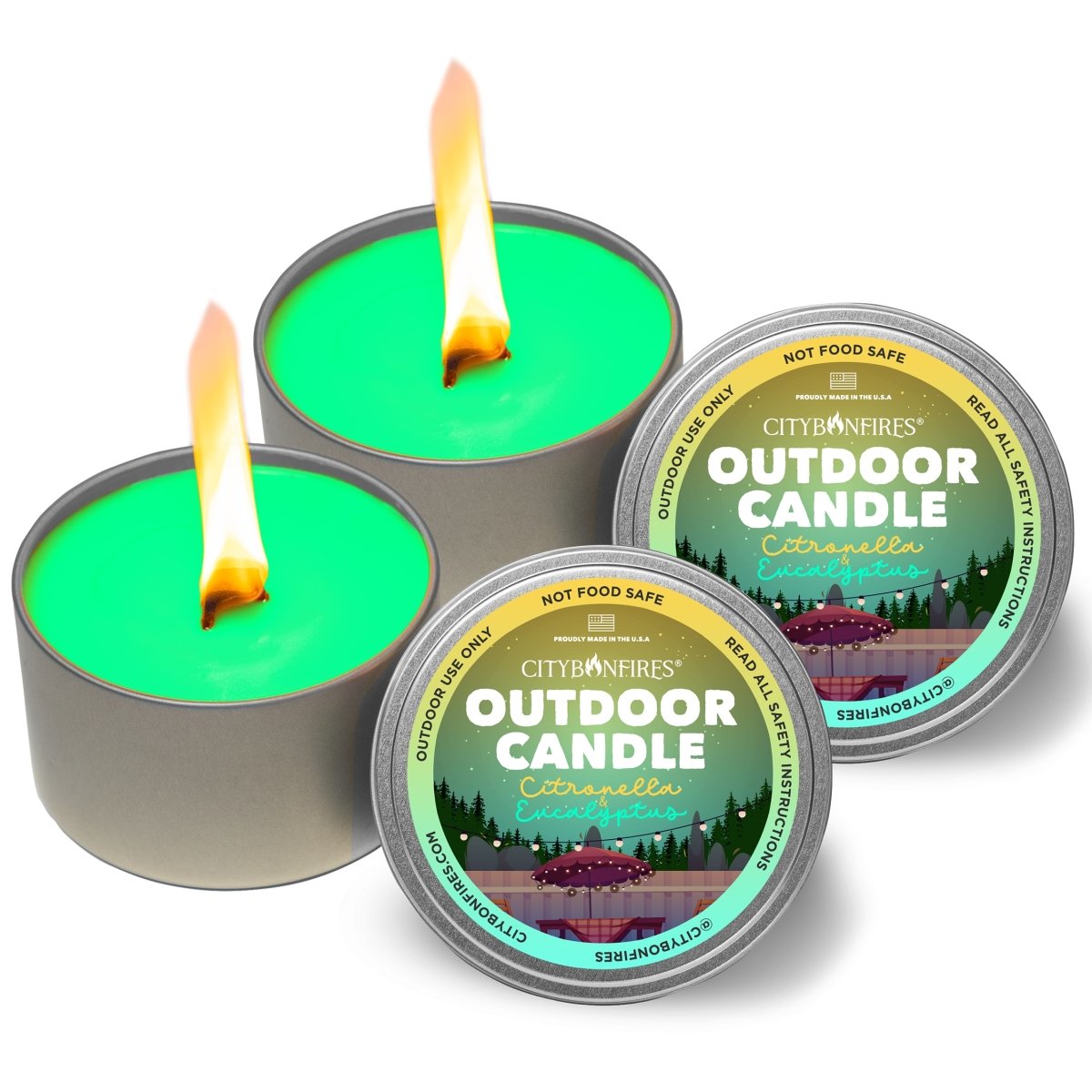 City Bonfires Outdoor Candle – Citronella & Eucalyptus