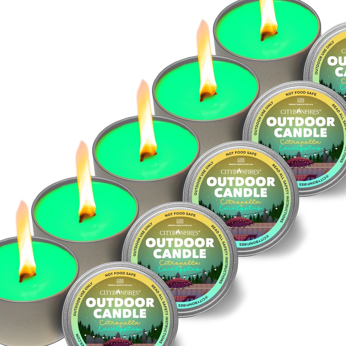 City Bonfires Outdoor Candle – Citronella & Eucalyptus